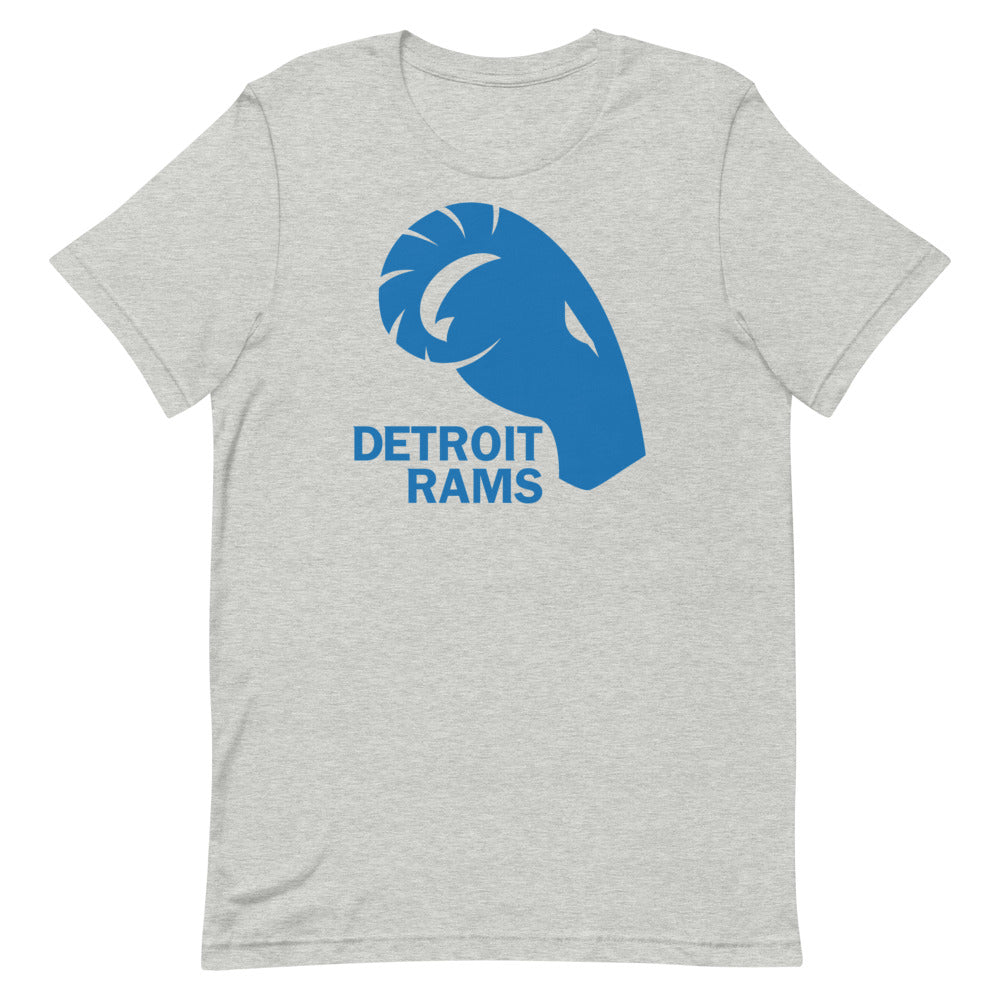 Mi Tees Detroit Rams T Shirt Athletic Heather / L