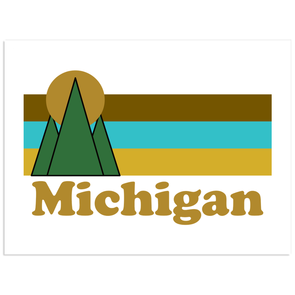 Great Lakes State - Variety 4 Pack Premium Vinyl Michigan Stickers