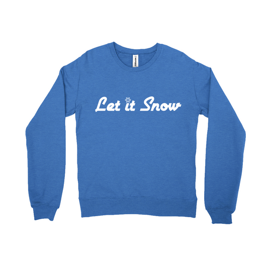 Let it snow classic crew sweatshirt with retro lettering