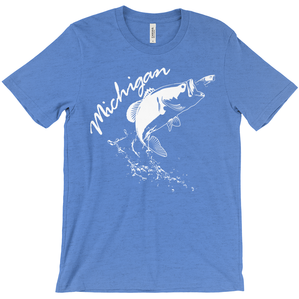 Fish Michigan unisex T-Shirt Heather Sand / Medium