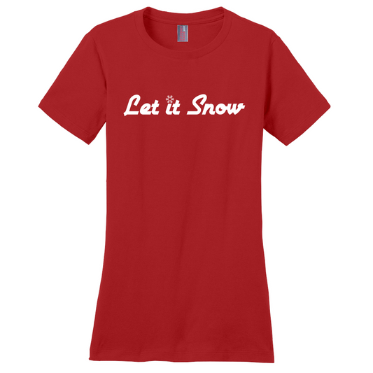 Let it Snow Women's Shirt with Retro Lettering