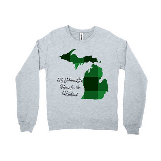 Green Buffalo Check Michigan Christmas Sweater