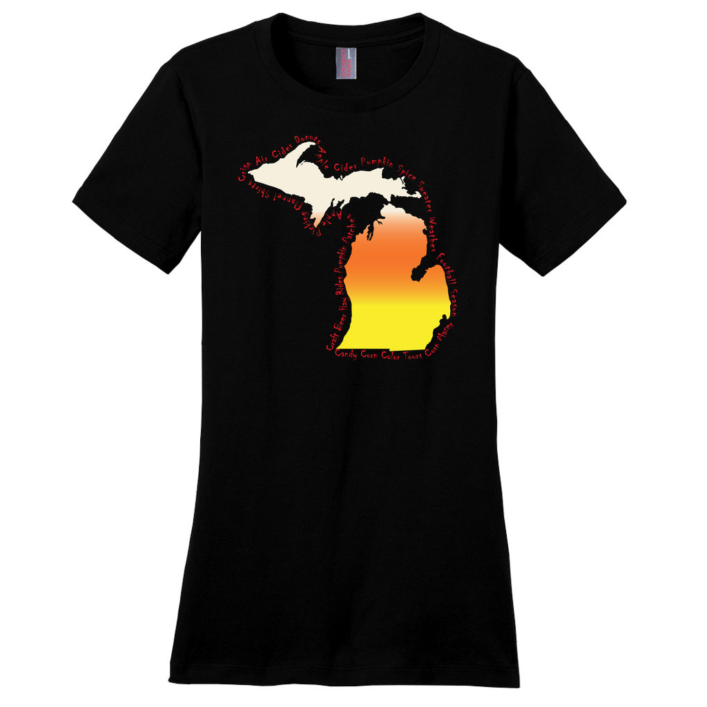 Candy Corn Michigan Halloween Women's T-Shirt