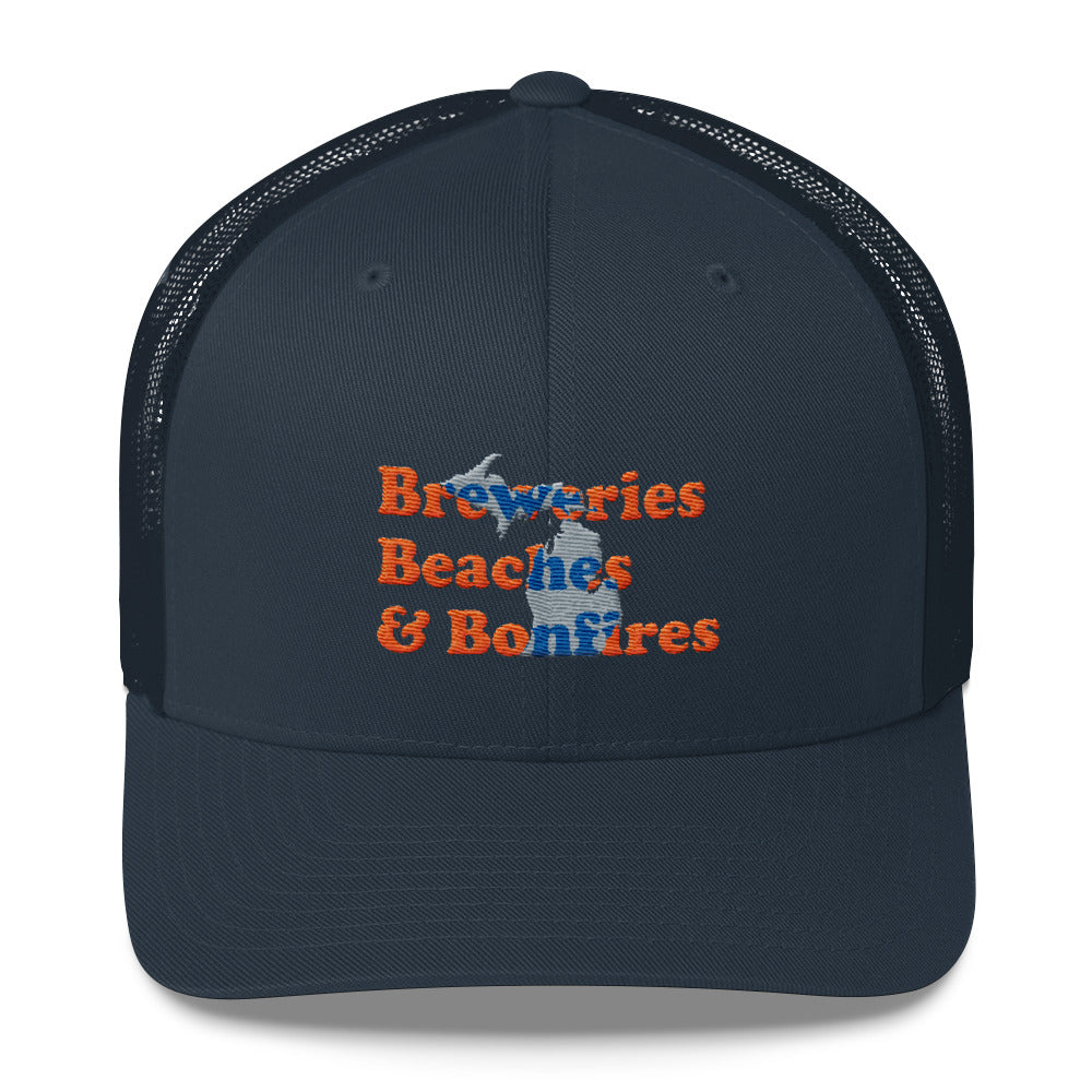 Breweries Beaches & Bonfires - Trucker