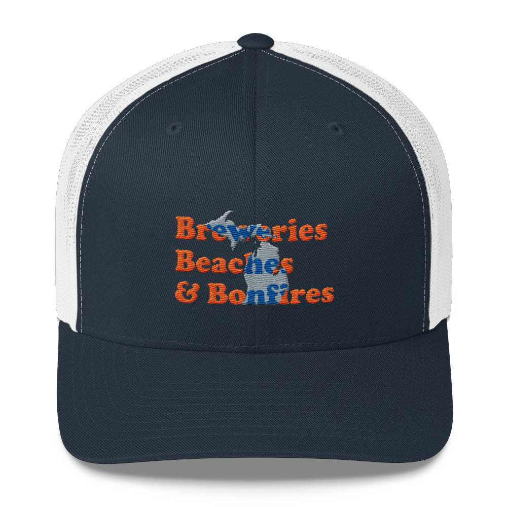 Breweries Beaches & Bonfires - Trucker