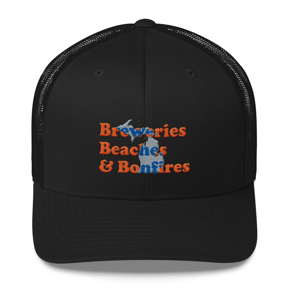 Breweries Beaches & Bonfires - Trucker