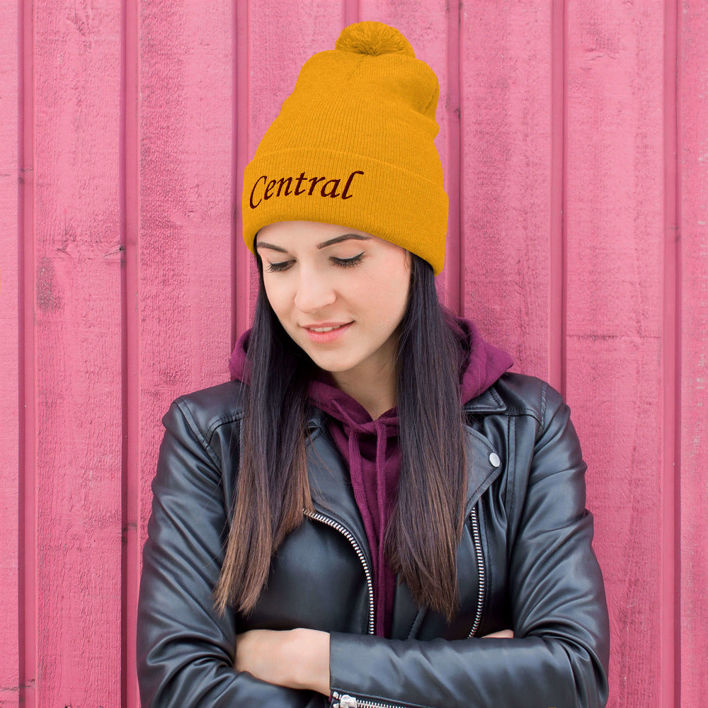 Central Michigan - Pom-Pom Beanie