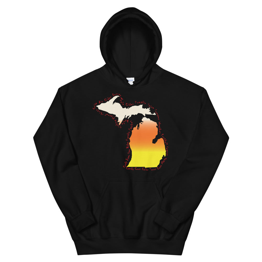 Candy Corn Michigan Halloween Hoodie