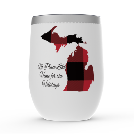 Red Buffalo Check - Michigan Wine Tumbler