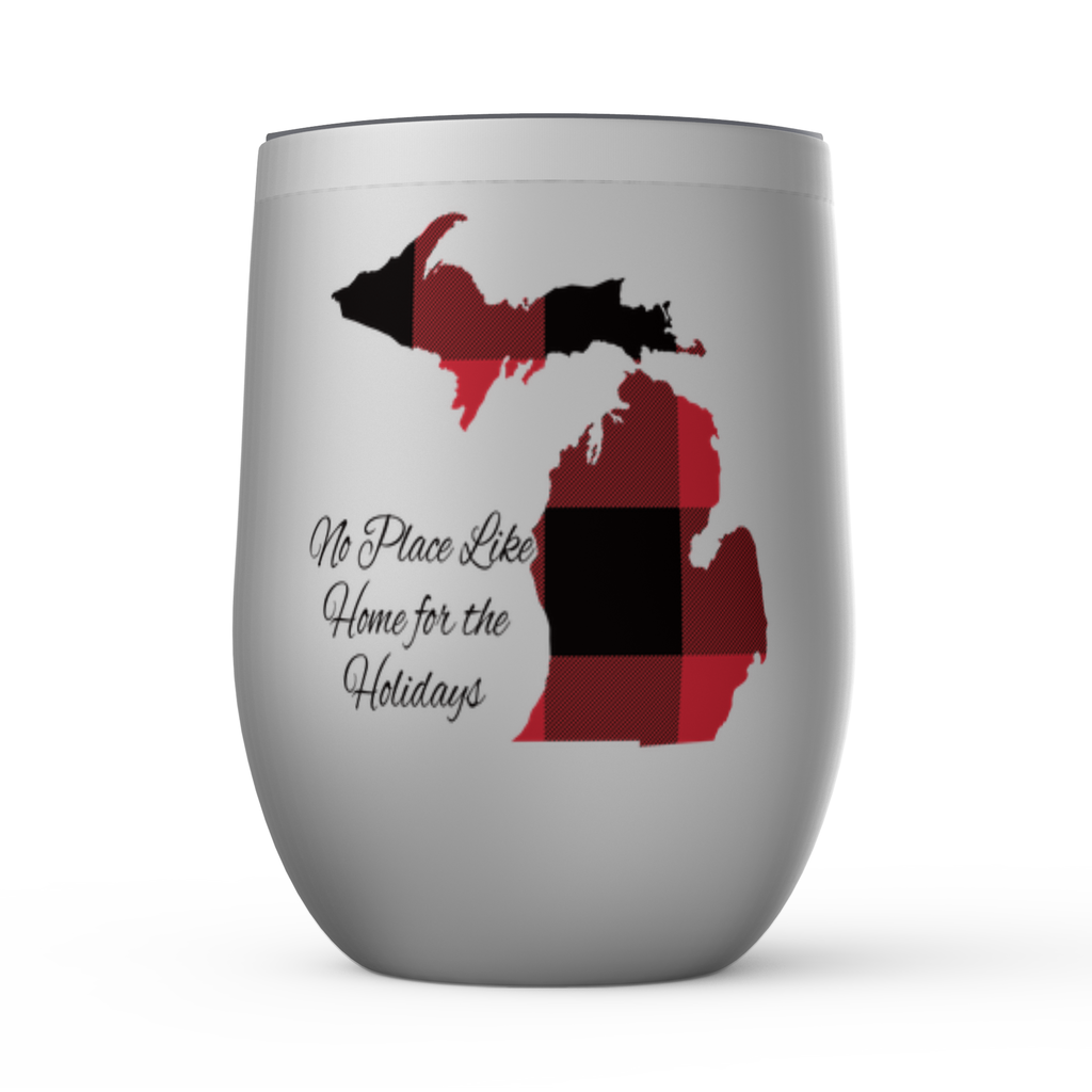 Red Buffalo Check - Michigan Wine Tumbler