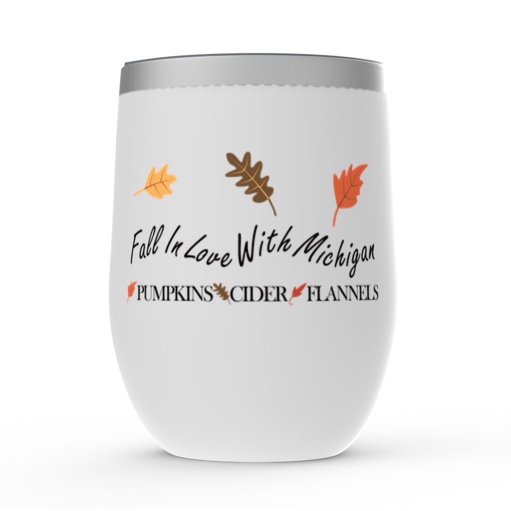 Fall in Love with Michigan - Michigan Fall Wine Tumblers