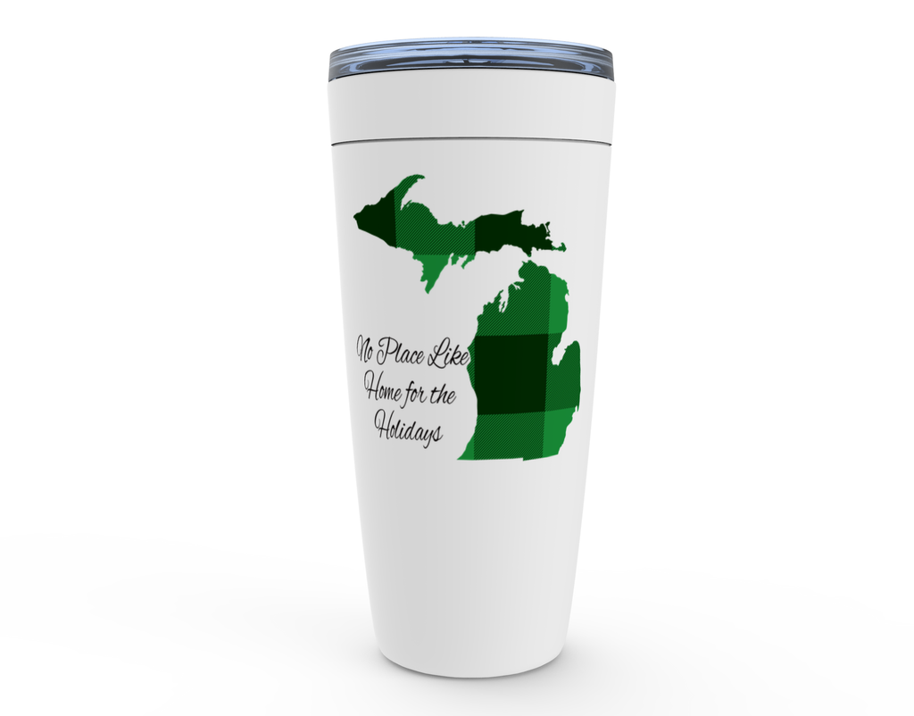 Green Buffalo Check - Michigan Coffee Tumbler