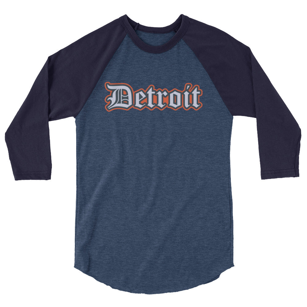 Summertime Detroit - 3/4 sleeve raglan shirt