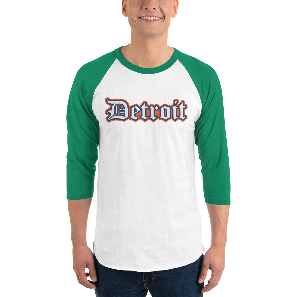 Summertime Detroit - 3/4 sleeve raglan shirt